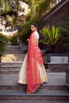 Off White Colour Jacquard Chex With Zari Weaving Work Lehenga With Blouse Dupatta LNB2011 